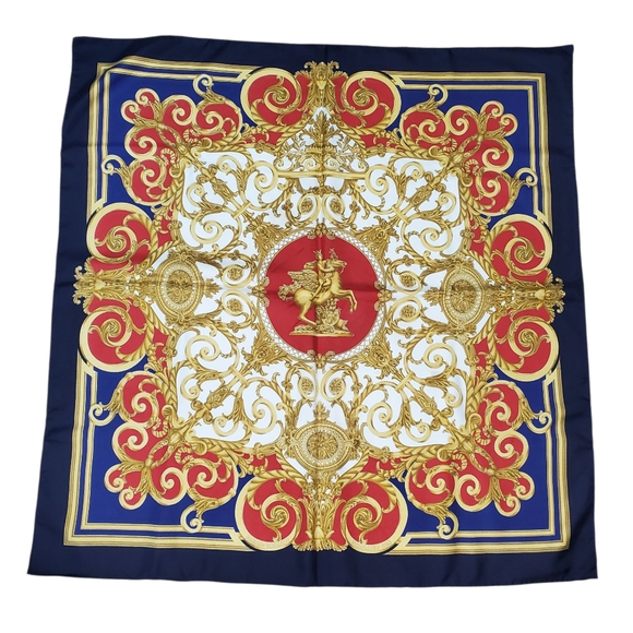 Authentic Vintage Hermès Les Tuileries Silk Scarf 90 - Picture 1 of 10